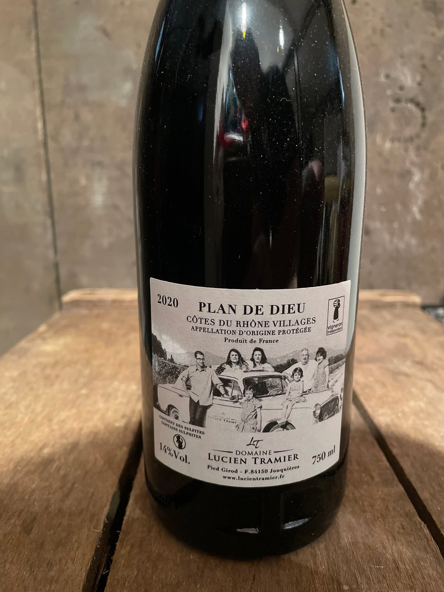 Plan de Dieu rouge 2022 - Domaine Lucien Tramier - carton de 6