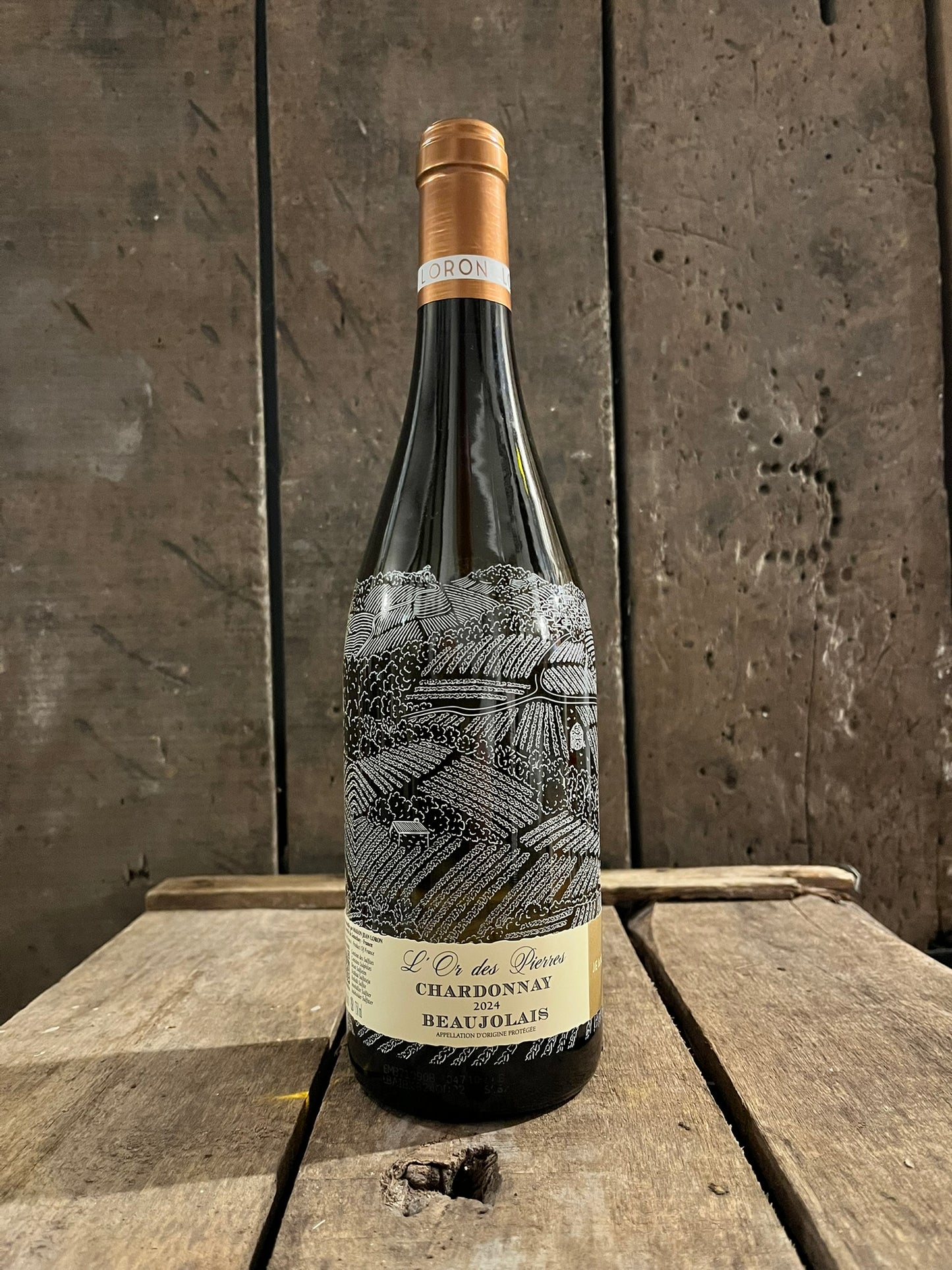 Beaujolais blanc 2024 - L'Or des Pierres sérigraphié  - Domaine Jean Lorron - carton de 6
